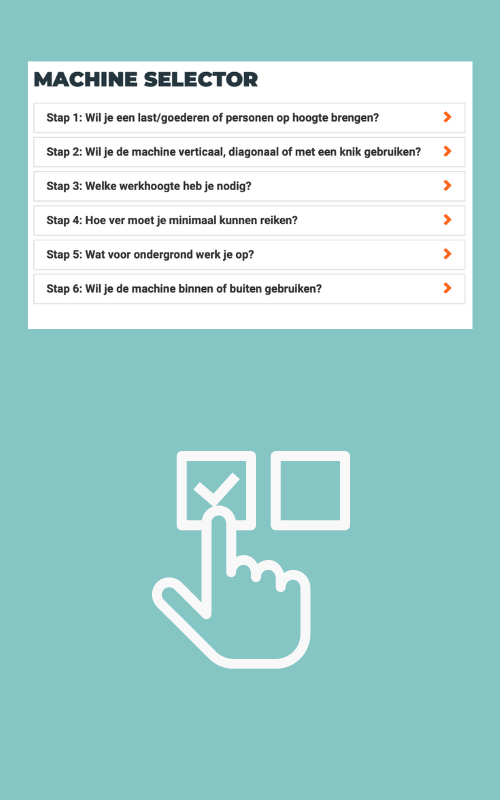Selecteer de juiste machine